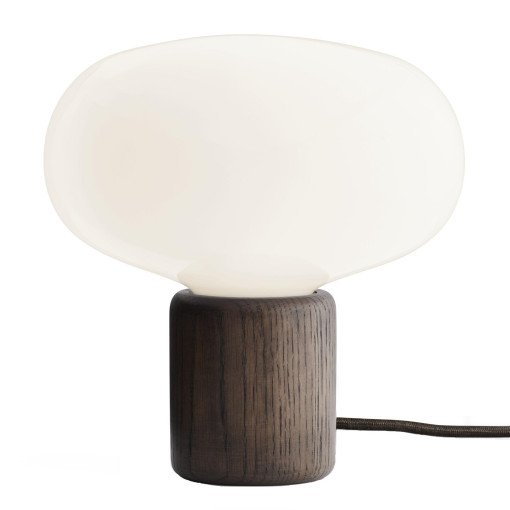 Karl-Johan tafellamp smoked oak, white opal glass