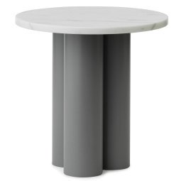 Dit bijzettafel grey white carrara