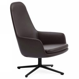 Era High fauteuil met zwart swivel onderstel, Ultra Leather 41589