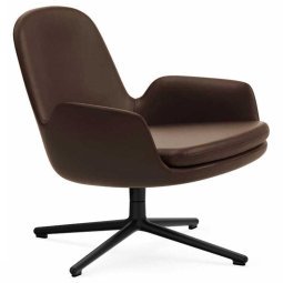 Era Low fauteuil met zwart swivel onderstel, Ultra Leather 41589