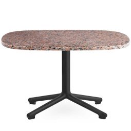 Era salontafel 67x66 met zwart onderstel, rose