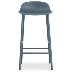 Form Barstool barkruk 65 cm met stalen onderstel blauw