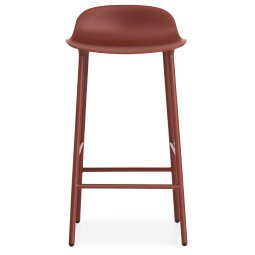 Form Barstool barkruk 75 cm met stalen onderstel rood