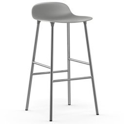 Form Barstool barkruk 65cm met verchroomd onderstel grijs