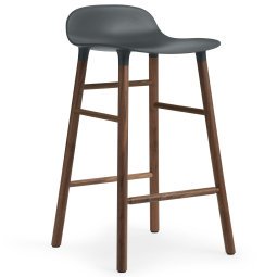 Form Barstool barkruk 65cm met walnoten onderstel groen