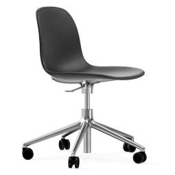 Form Chair bureaustoel met aluminium onderstel, Ultra Leather 41599 zwart