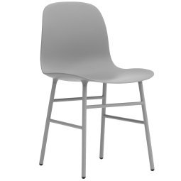 Form Chair stoel met stalen onderstel grijs