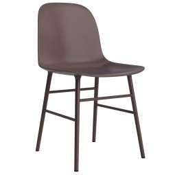 Form Chair stoel met stalen onderstel bruin