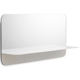 Horizon Horizontal spiegel met plankje wit
