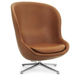 Hyg High Swivel Tilt fauteuil Ultra Leather Brandy