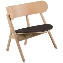 Oaki fauteuil met zitkussen geolied eiken