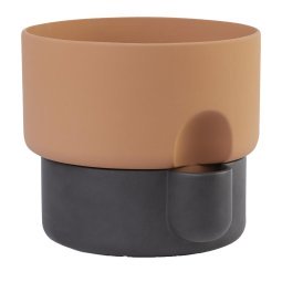 Oasis plantenbak large Ø27.5 donkerbruin/terracotta
