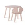 Mouse kinderstoel + kindertafel set rosa