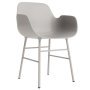 Form Armchair stoel met stalen onderstel warm grijs