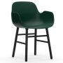 Form Armchair stoel met zwart onderstel groen