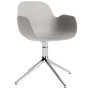 Form Armchair Swivel stoel met aluminium onderstel warmgrijs