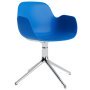 Form Armchair Swivel stoel met aluminium onderstel felblauw