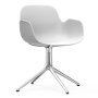 Form Armchair Swivel stoel met aluminium onderstel, wit