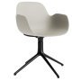 Form Armchair Swivel stoel met zwart onderstel warm grijs