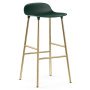 Form Barstool barkruk 75cm met messing onderstel groen