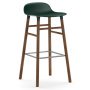 Form Barstool barkruk 75cm met walnoten onderstel groen