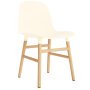 Form Chair stoel met eiken onderstel, creme