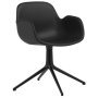 Form swivel armchair stoel stof. zwart Ultra Leather Black