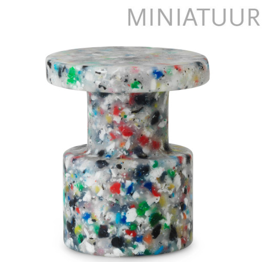 Bit Stool miniatuur wit/multi