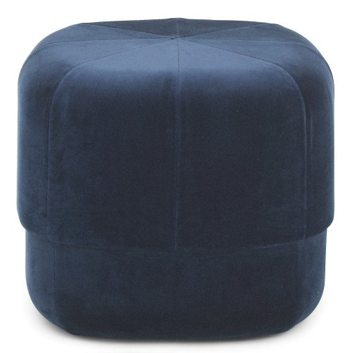 Circus Velour poef small dark blue