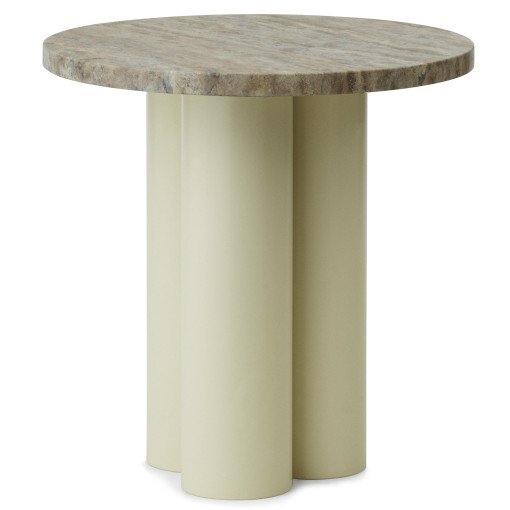 Dit bijzettafel sand travertine silver