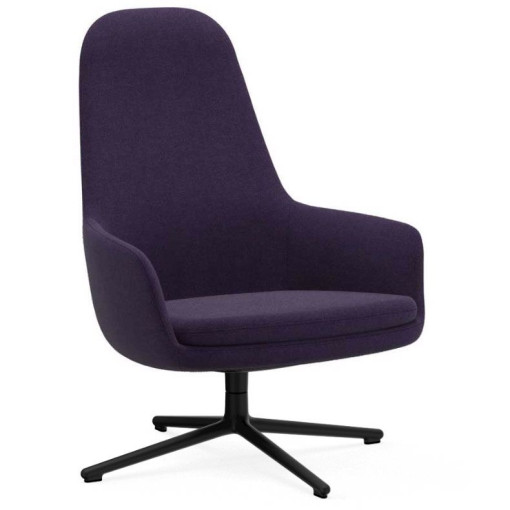Era Lounge Chair High Swivel fauteuil met zwart onderstel Breeze Fusion 4502