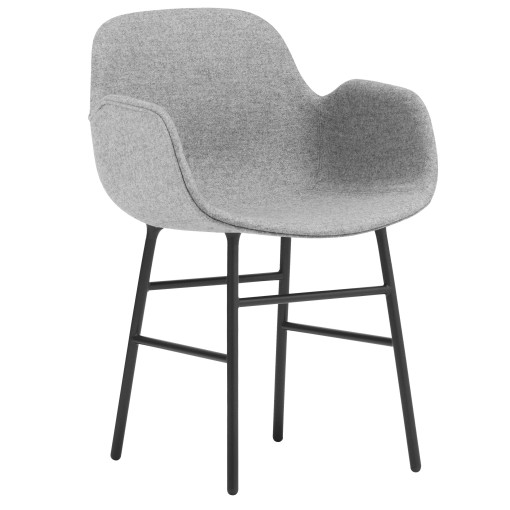 Form armchair stoel gestoffeerd staal Synergy Grey