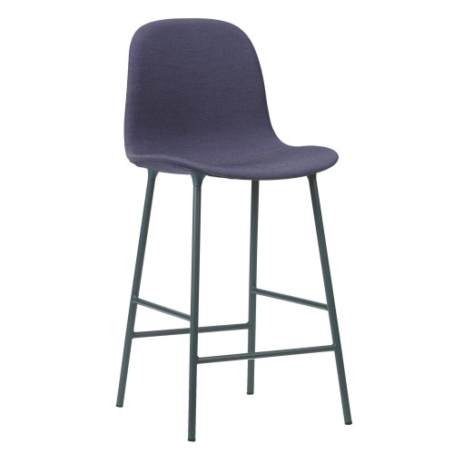 Form Bar Chair gestoffeerde barkruk 65cm blauw