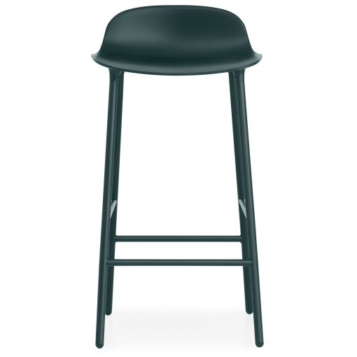 Form Barstool barkruk 65 cm met stalen onderstel groen