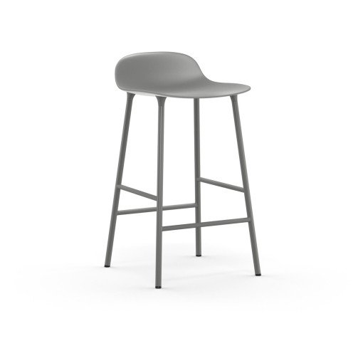 Form Barstool barkruk 65 cm met stalen onderstel warm grijs