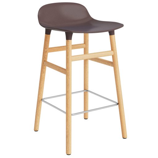 Form Barstool barkruk 65cm met eiken onderstel bruin