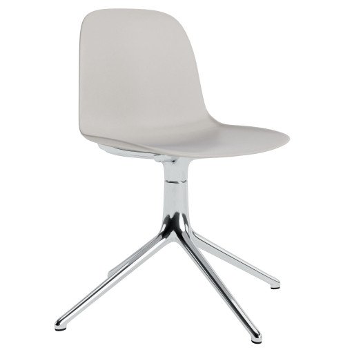 Form Chair Swivel stoel met aluminium onderstel warm grijs