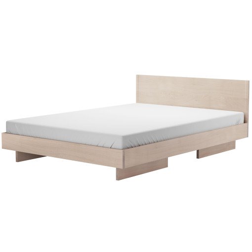 Zians bed met hoofdbord 140x200 eiken wit