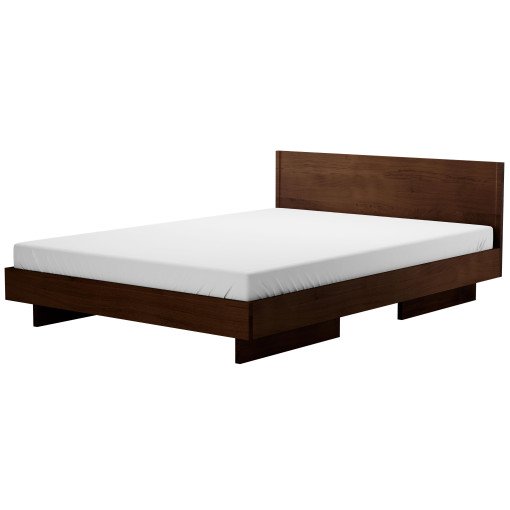 Zians bed met hoofdbord 140x200 walnoot naturel