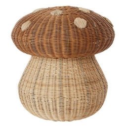 Mushroom opberger rattan