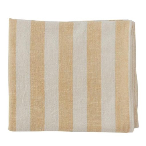 Striped tafelkleed 260x140 Vanilla