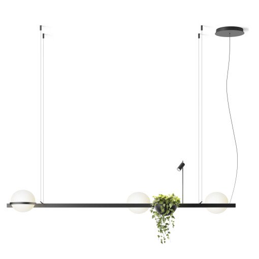 Palma 3736 hanglamp LED met plantenbak grafiet