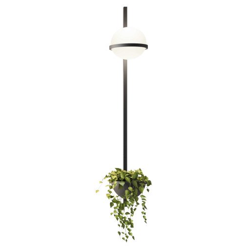 Palma 3714 wandlamp LED met plantenbak grafiet