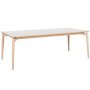 Aeris uitschuifbare eettafel 175x95 light oak, white