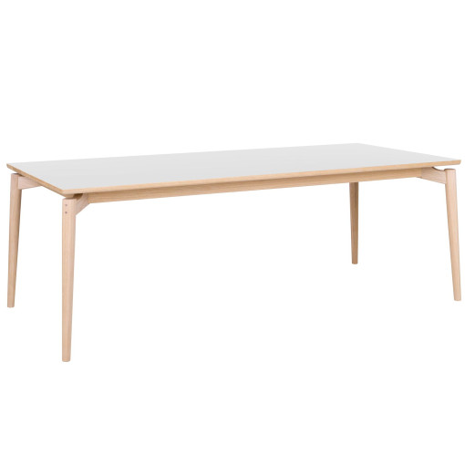 Aeris uitschuifbare eettafel 175x95 light oak, white