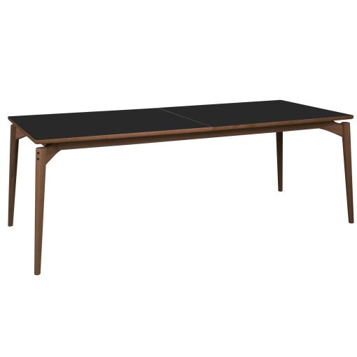 Aeris uitschuifbare eettafel 220x95 walnut oil, deep black