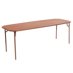 Week-end tuintafel 220x85 terracotta