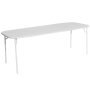 Week-end tuintafel 220x85 met dicht blad Pearl grey