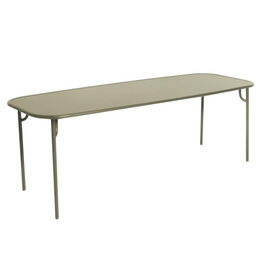 Week-end tuintafel 220x85 met dicht blad jade groen