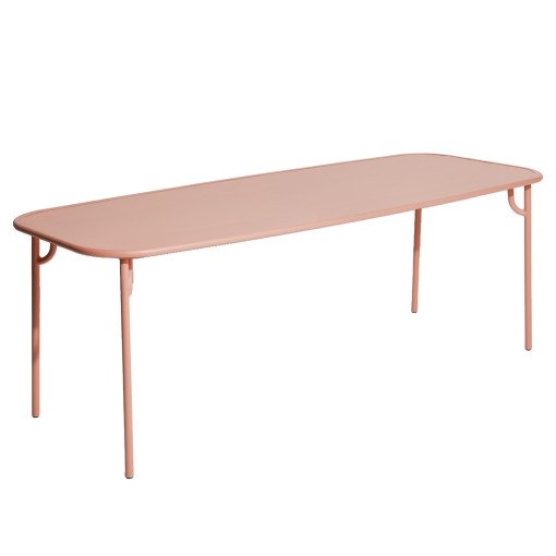 Week-end tuintafel 220x85 met dicht blad blush